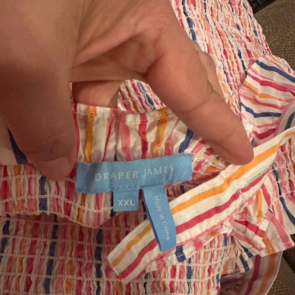 Draper James Kimberly Smocked Striped Midi Dress - Picture 8 of 13